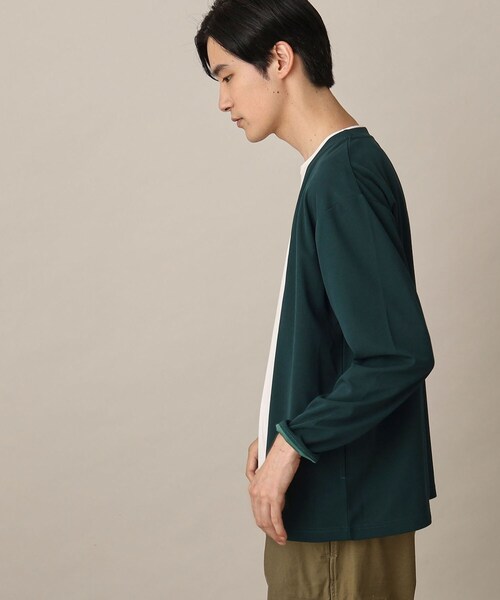 THE SHOP TK (ザ ショップ ティーケー )の「◆【カーディガン+Tシャツ 2枚セットアイテム】接触冷感アンサンブルカーディガン(カーディガン/ボレロ・メンズ・ブラック/ブルー/グリーン/ベージュ・02/03/04)」の13枚目の写真