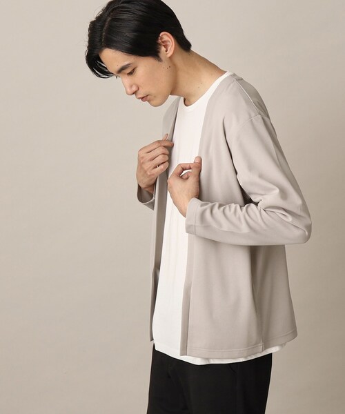 THE SHOP TK (ザ ショップ ティーケー )の「◆【カーディガン+Tシャツ 2枚セットアイテム】接触冷感アンサンブルカーディガン(カーディガン/ボレロ・メンズ・ブラック/ブルー/グリーン/ベージュ・02/03/04)」の17枚目の写真