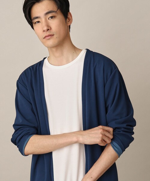 THE SHOP TK (ザ ショップ ティーケー )の「◆【カーディガン+Tシャツ 2枚セットアイテム】接触冷感アンサンブルカーディガン(カーディガン/ボレロ・メンズ・ブラック/ブルー/グリーン/ベージュ・02/03/04)」の19枚目の写真