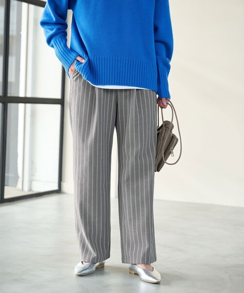 green label relaxing（グリーンレーベルリラクシング）の「［size SHORT/TALLあり］オルマイ ウラキモウ ワイド パンツ -マシンウォッシャブル・ストレッチ・防シワ-（その他パンツ・レディース・モカ/ホワイト/ブラック/ターコイズブルー/その他2/オリーブ/その他1/その他4/ライトブルー/ライトピンク・38/SHORT/42/44/TALL/36/34/40）」の14枚目の写真