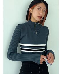 EMODA | 2ピースレイヤーハーフジップニット(ニット/セーター)