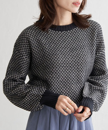 ikka | 【親子コーデ】バーズアイ柄ニットプルオーバー(ニット/セーター)