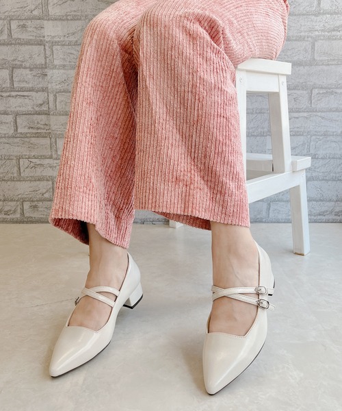 Noubel Voug Relax(ヌーベルヴォーグリラックス)の「ポインテッドトゥ ダブルストラップ 2WAY パンプス(パンプス・レディース・アイボリー/ブラック/ベージュ・LL/L/M/3L/S)」の20枚目の写真