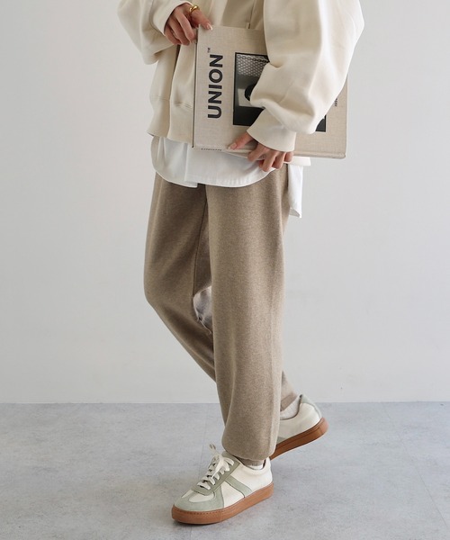 andme（アンドミー）の「ストレッチジョガーニットパンツ（その他パンツ・レディース・ライトベージュ/カーキ/クリーム/ブラック/グレー/イエロー/グレー系/ブラウン・L/M）」の15枚目の写真
