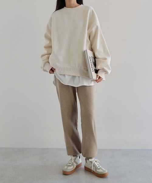 andme（アンドミー）の「ストレッチジョガーニットパンツ（その他パンツ・レディース・ライトベージュ/カーキ/クリーム/ブラック/グレー/イエロー/グレー系/ブラウン・L/M）」の18枚目の写真