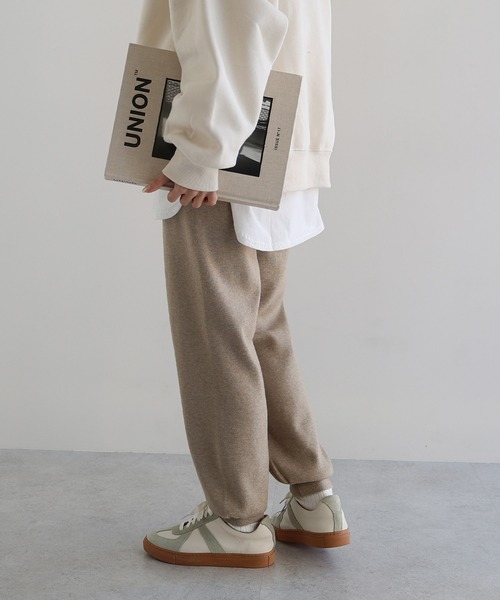 andme（アンドミー）の「ストレッチジョガーニットパンツ（その他パンツ・レディース・ライトベージュ/カーキ/クリーム/ブラック/グレー/イエロー/グレー系/ブラウン・L/M）」の17枚目の写真
