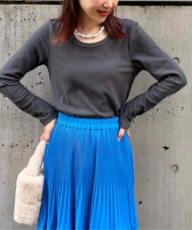 PICCIN | 起毛UネックロンT(Tシャツ/カットソー)