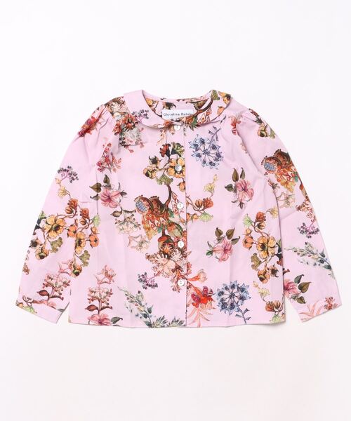 CHRISTINA  ROHDE（クリスティーナローデ）の「Christina Rohde / 丸襟ブラウス（Tシャツ/カットソー・キッズ・ブラウン/ピンク・4Y/6Y/8Y/10Y）」の2枚目の写真