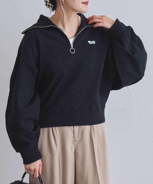 PENNEYS（ぺニーズ）の「PENNEYS（ぺニーズ）別注ヘビーウエイト裏毛ハーフジッププルオーバー（スウェット・レディース・グレー/オフホワイト/ダークグレー/ライム/ネイビー/ブラック/ケリーグリーン/コバルトブルー・FREE）」の3枚目の写真