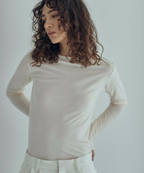 SEA（シー）の「スムースエアー スキンL/S TEE（Tシャツ/カットソー・レディース・アイボリー/ブラック/ネイビー・ONE SIZE）」の2枚目の写真