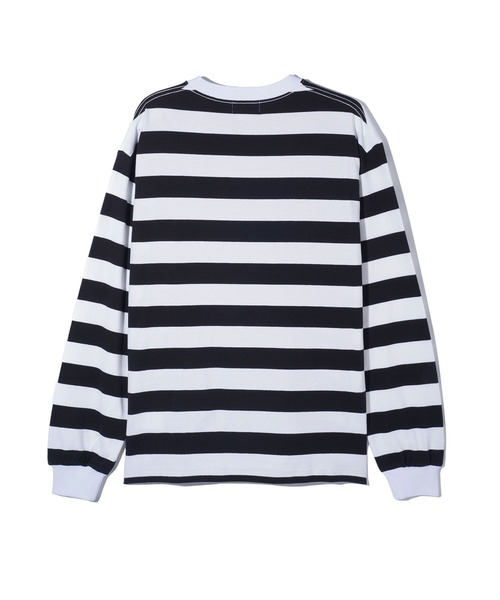 XLARGE（エクストララージ）の「COLLEGE LOGO STRIPED L/S TEE（Tシャツ/カットソー・メンズ・グリーン/ホワイト/ピンク・M/L/XL/S）」の4枚目の写真