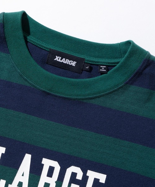 XLARGE（エクストララージ）の「COLLEGE LOGO STRIPED L/S TEE（Tシャツ/カットソー・メンズ・グリーン/ホワイト/ピンク・M/L/XL/S）」の20枚目の写真