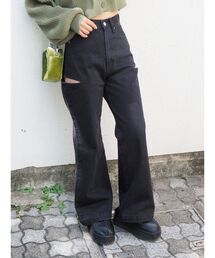 EVRIS | サイドスラッシュフレアデニムパンツ(デニムパンツ)