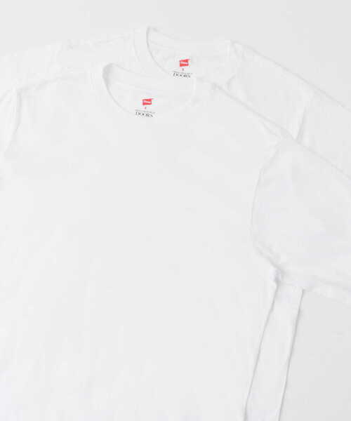HANES（ヘインズ）の「『別注』Hanes×DOORS　2P DOORS Fit Long-Sleeve T-shirts（Tシャツ/カットソー・レディース・ホワイト・SMALL）」の7枚目の写真