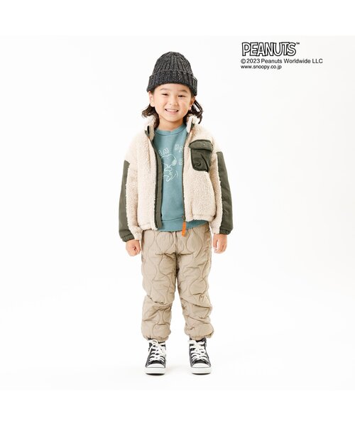 F.O.KIDS(エフオーキッズ)の「ファーフリースジャケット(ブルゾン・キッズ・アイボリー/チャコール/ブラウン・100/150/130/140/90/110/95/80/120)」の6枚目の写真