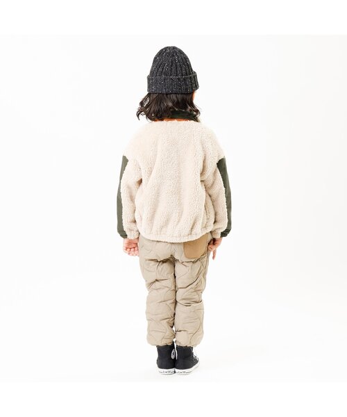 F.O.KIDS(エフオーキッズ)の「ファーフリースジャケット(ブルゾン・キッズ・アイボリー/チャコール/ブラウン・100/150/130/140/90/110/95/80/120)」の7枚目の写真