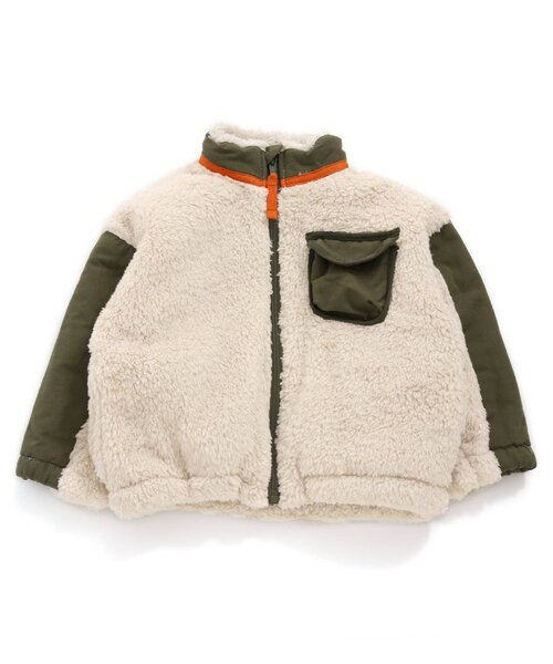 F.O.KIDS(エフオーキッズ)の「ファーフリースジャケット(ブルゾン・キッズ・アイボリー/チャコール/ブラウン・100/150/130/140/90/110/95/80/120)」の14枚目の写真