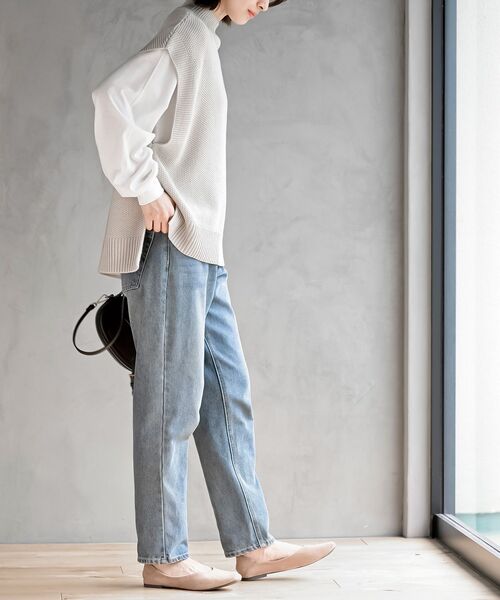 rps（アールピーエス）の「インナーＳＥＴニットベストアンサンブル（ベスト・レディース・ダークネイビー/アイボリー/グレイッシュベージュ/イエロー系その他/ブラック/マスタード/グレー・フリー）」の11枚目の写真