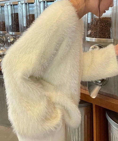 【セール】ネコシャギーニットプルオーバー（ニット/セーター）｜deux amour（ドゥーザムール）