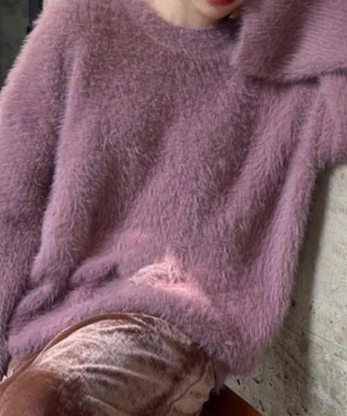 セール】ネコシャギーニットプルオーバー（ニット/セーター）｜deux