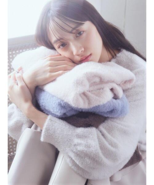 earth music&ecology（アースミュージックアンドエコロジー）の「ミニシャギープルオーバー（Tシャツ/カットソー・レディース・ブルー/アイボリー/ライトピンク/グレイッシュベージュ/ブラウン・FREE）」の7枚目の写真