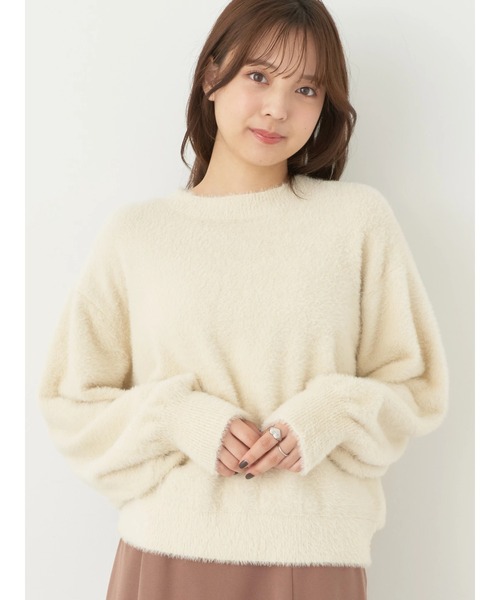 earth music&ecology（アースミュージックアンドエコロジー）の「ミニシャギープルオーバー（Tシャツ/カットソー・レディース・ブルー/アイボリー/ライトピンク/グレイッシュベージュ/ブラウン・FREE）」の2枚目の写真