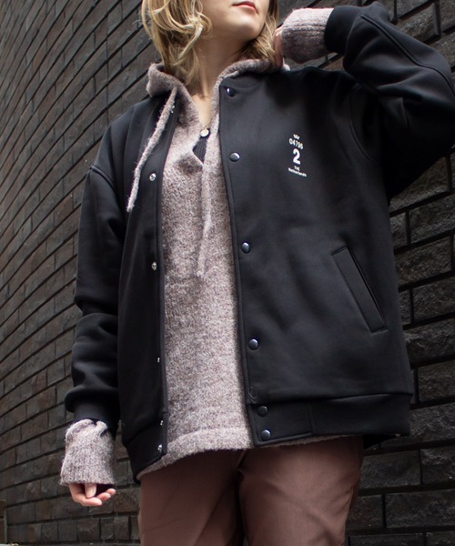 ALL ORDINARIES(オールオーディナリーズ)の「2 THE Netherlands スウェットスナップジャケット(裏起毛)(カーディガン/ボレロ・レディース・ブラック・L/M)」の15枚目の写真