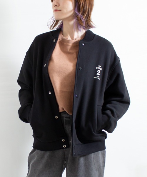 ALL ORDINARIES(オールオーディナリーズ)の「2 THE Netherlands スウェットスナップジャケット(裏起毛)(カーディガン/ボレロ・レディース・ブラック・L/M)」の16枚目の写真