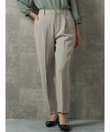 Perfect Suit FActory | バックサテンジョーゼット　テーパードパンツ　ベージュ/ネイビー(スラックス)