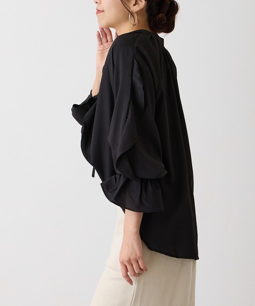 OWLSPALE（オールズペール）の「ラッフルフリルブラウス（シャツ/ブラウス・レディース・ブラック/オフホワイト/ブラック系その他・FREE）」の19枚目の写真