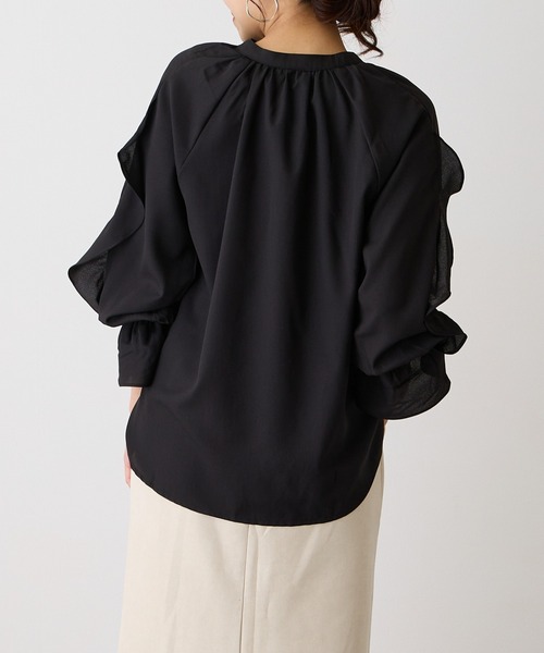 OWLSPALE（オールズペール）の「ラッフルフリルブラウス（シャツ/ブラウス・レディース・ブラック/オフホワイト/ブラック系その他・FREE）」の20枚目の写真