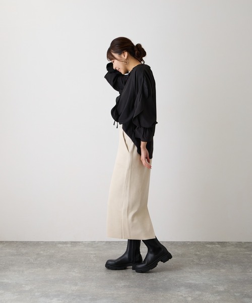 OWLSPALE（オールズペール）の「ラッフルフリルブラウス（シャツ/ブラウス・レディース・ブラック/オフホワイト/ブラック系その他・FREE）」の9枚目の写真