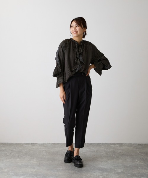 OWLSPALE（オールズペール）の「ラッフルフリルブラウス（シャツ/ブラウス・レディース・ブラック/オフホワイト/ブラック系その他・FREE）」の11枚目の写真