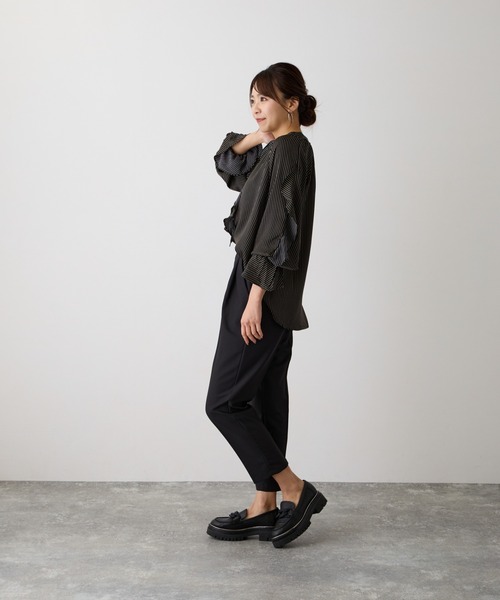 OWLSPALE（オールズペール）の「ラッフルフリルブラウス（シャツ/ブラウス・レディース・ブラック/オフホワイト/ブラック系その他・FREE）」の12枚目の写真