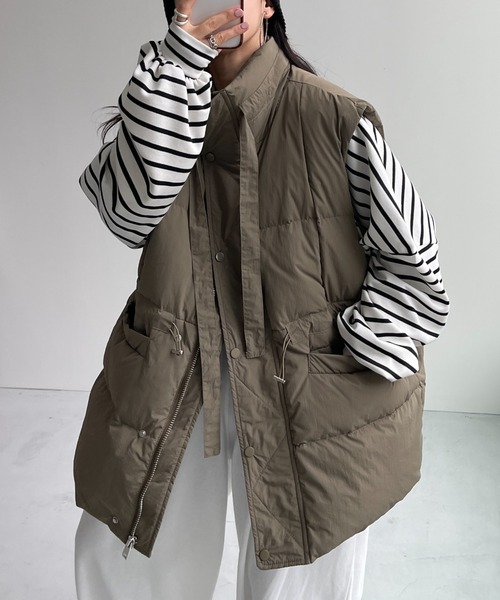 wee9s ミドルダウンベスト　ブラック middle down vest / ミドルダウンベスト（ダウンベスト）｜wee9s