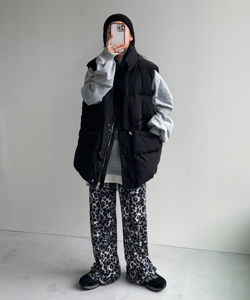 wee9s（ウィークス）の「middle down vest / ミドルダウンベスト（ダウンベスト・レディース・アイボリー/カーキ/ブラック・FREE）」の9枚目の写真