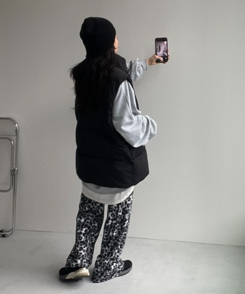 wee9s（ウィークス）の「middle down vest / ミドルダウンベスト（ダウンベスト・レディース・アイボリー/カーキ/ブラック・FREE）」の10枚目の写真