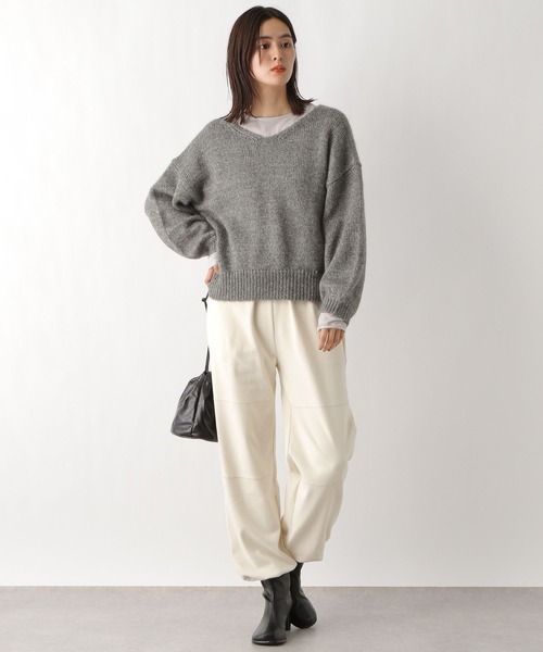 LEPSIM（レプシィム）の「3ゲージラメVネックプルオーバー　983140（ニット/セーター・レディース・グレー/アイボリー/ピンク・FREE）」の12枚目の写真