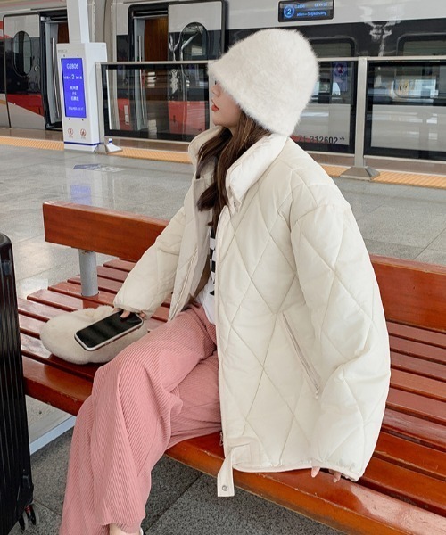 PIN（ピン）の「中綿キルティングブルゾン（ダウンジャケット/コート