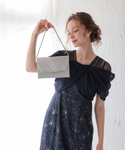 Dorry Doll（ドリードール）の「3WAYシンプルラメフラップバッグ（クラッチバッグ・レディース・ブラック/ベージュ/グレー・FREE）」の5枚目の写真