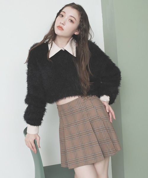 REDYAZEL(レディアゼル)の「シャギーニット(ニット/セーター・レディース・ブラック/オフホワイト/グレー/ベージュ/ボルドー・FREE)」の12枚目の写真