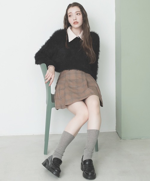 REDYAZEL(レディアゼル)の「シャギーニット(ニット/セーター・レディース・ブラック/オフホワイト/グレー/ベージュ/ボルドー・FREE)」の13枚目の写真