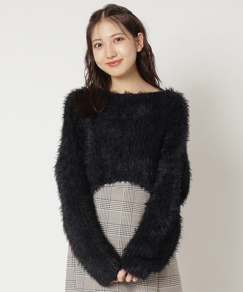 REDYAZEL(レディアゼル)の「シャギーニット(ニット/セーター・レディース・ブラック/オフホワイト/グレー/ベージュ/ボルドー・FREE)」の14枚目の写真