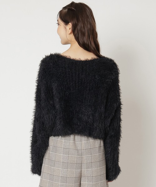 REDYAZEL(レディアゼル)の「シャギーニット(ニット/セーター・レディース・ブラック/オフホワイト/グレー/ベージュ/ボルドー・FREE)」の16枚目の写真