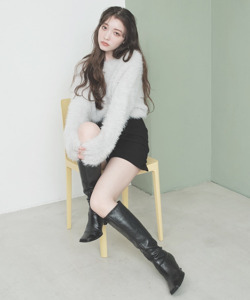 REDYAZEL(レディアゼル)の「シャギーニット(ニット/セーター・レディース・ブラック/オフホワイト/グレー/ベージュ/ボルドー・FREE)」の22枚目の写真