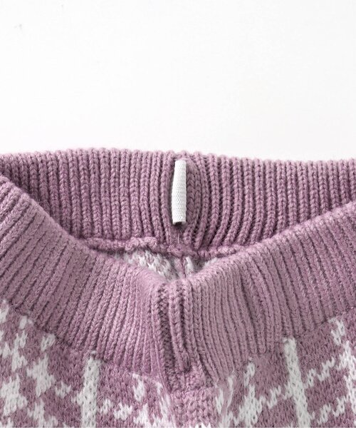 apres les cours（アプレレクール）の「チェック・リボン柄ボウタイニットセットアップ（セットアップ・キッズ・ピンク/アイボリー・120/130/90/110/100）」の15枚目の写真