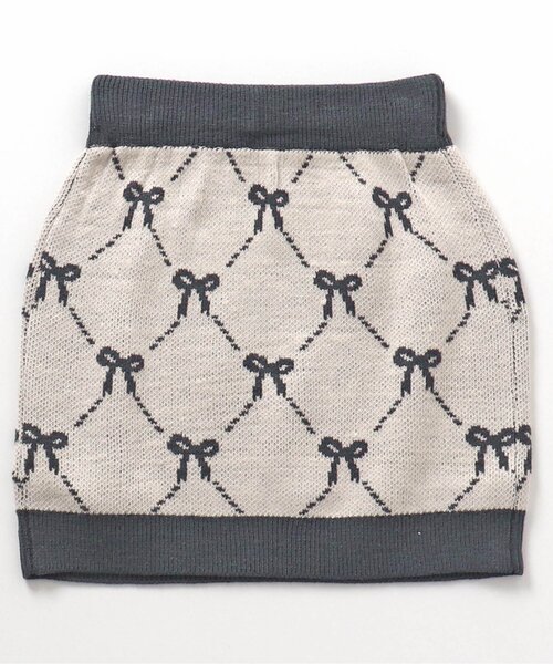 apres les cours（アプレレクール）の「チェック・リボン柄ボウタイニットセットアップ（セットアップ・キッズ・ピンク/アイボリー・120/130/90/110/100）」の6枚目の写真