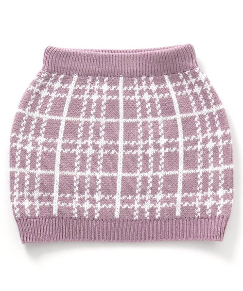 apres les cours（アプレレクール）の「チェック・リボン柄ボウタイニットセットアップ（セットアップ・キッズ・ピンク/アイボリー・120/130/90/110/100）」の7枚目の写真