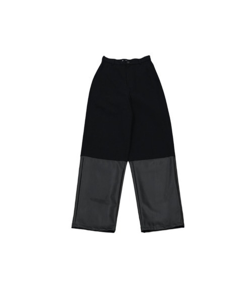 Uenui クロス　デザイン　カットアウト　パンツ　バイカラー　ツートーン クロス デザイン カットアウト パンツ バイカラー ツートーン