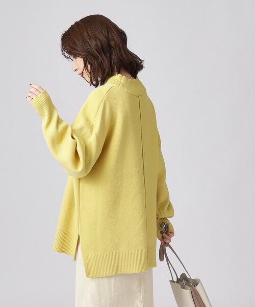 SHOO・LA・RUE(シューラルー)の「◆【洗える】ワイドシルエット スリット入り 前後差ハイネックニット(ニット/セーター・レディース・ライトグレー系9/イエロー系その他/ピンク系/ブルー系その他/アイボリー系2・00)」の14枚目の写真